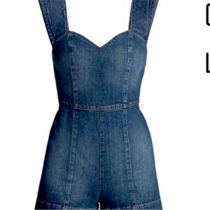 ALICE + OLIVIA Iman Denim Romper 💙